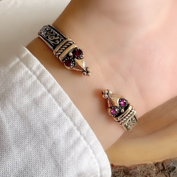 Arabian Snake Silver Bangle