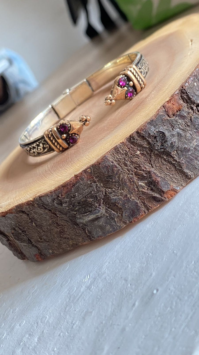 Arabian Snake Silver Bangle