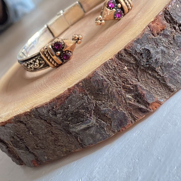 Arabian Snake Silver Bangle