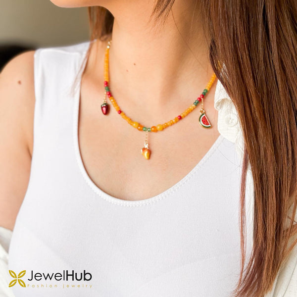 مجموعة العقيق الاصفر فواكه الصيف الملونة