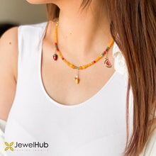 Load image into Gallery viewer, Yellow Agate Summer Fruits Colored Set