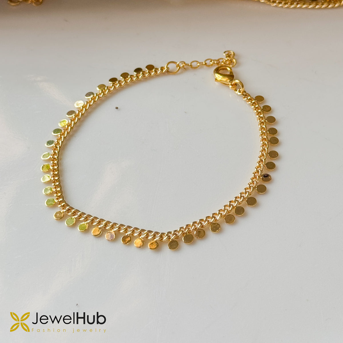 Disc Curb Bracelet