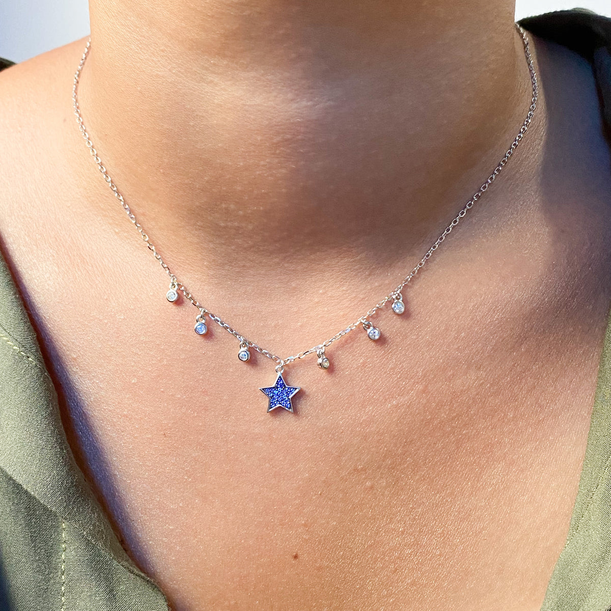 Blue Star Necklace