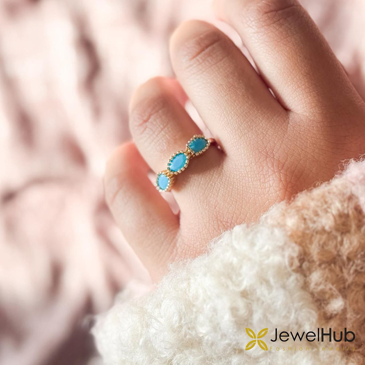 Azure Trio Ring