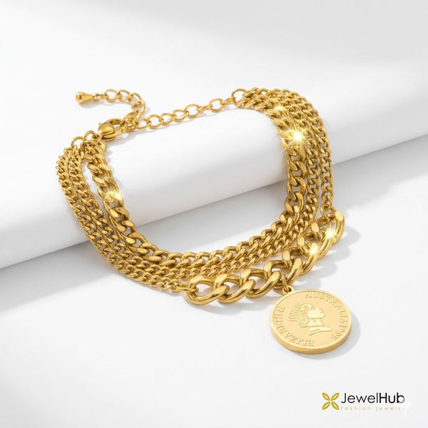 Coin Layered Bracelet