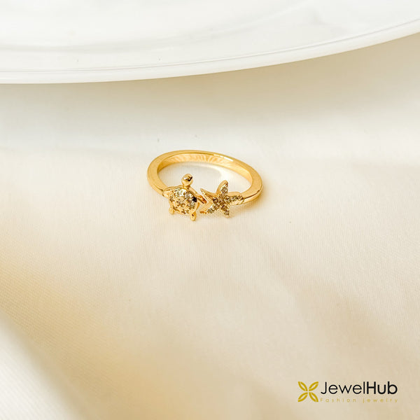 Ocean Breeze Turtle & Starfish Ring