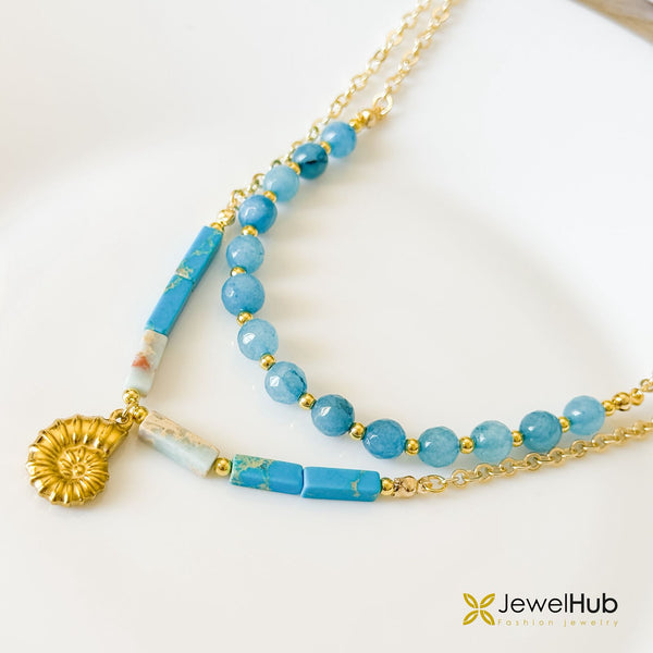 Seashell & Turquoise Necklace