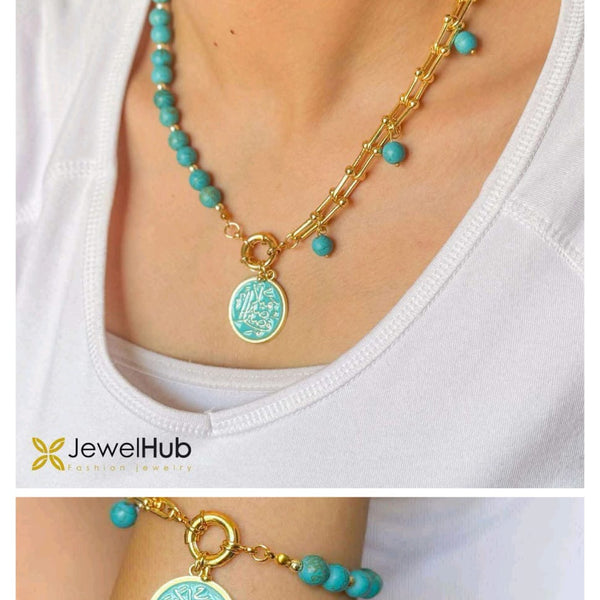 فصبرا جميلا Turquoise U-link Set