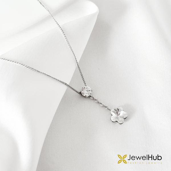 Silver Petal Necklace