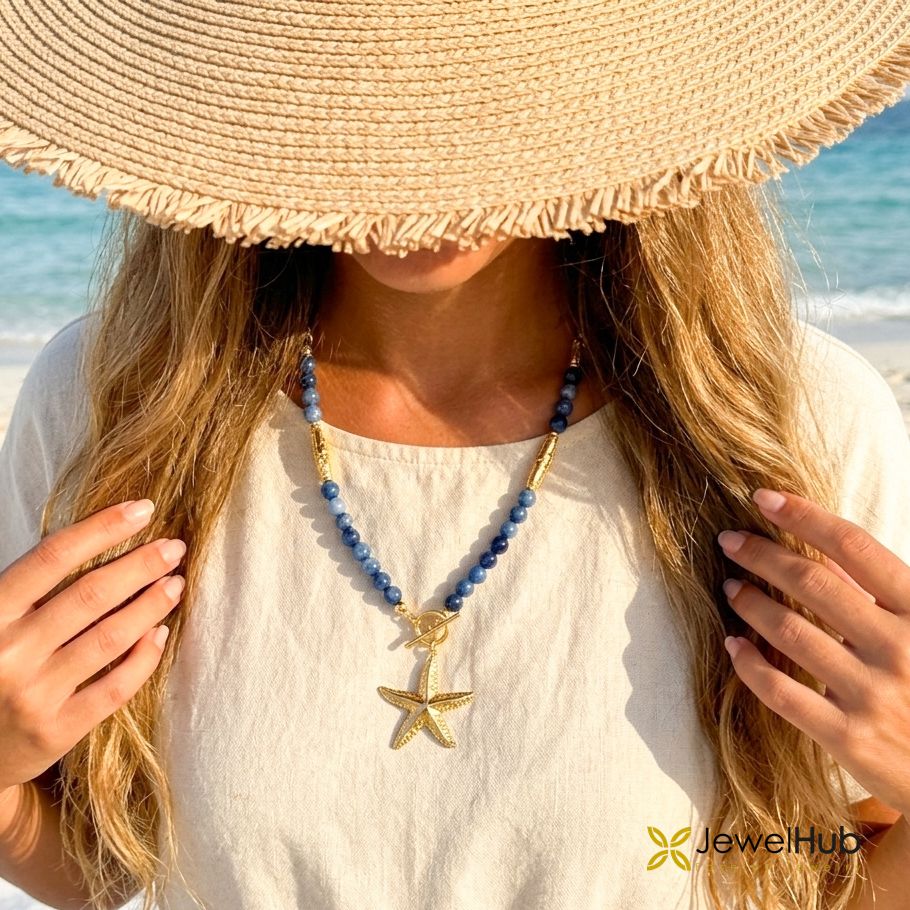 Lapis Sea Star Necklace