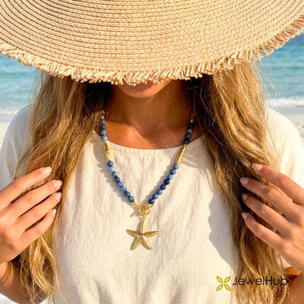 Lapis Sea Star Necklace