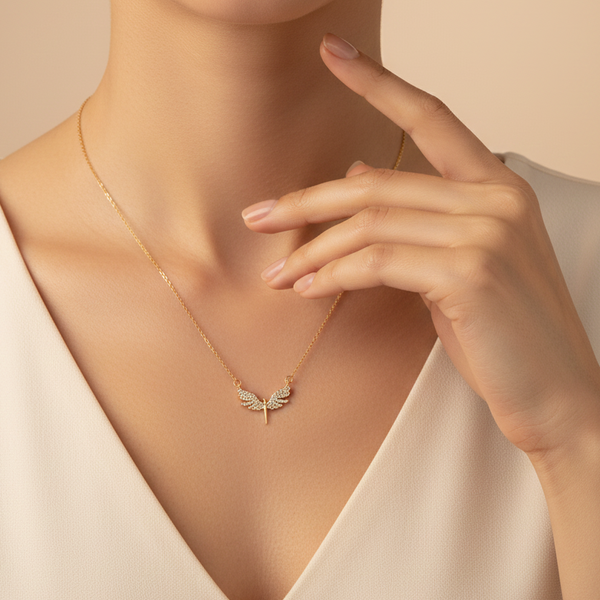 Minimalist Angel Wings Necklace
