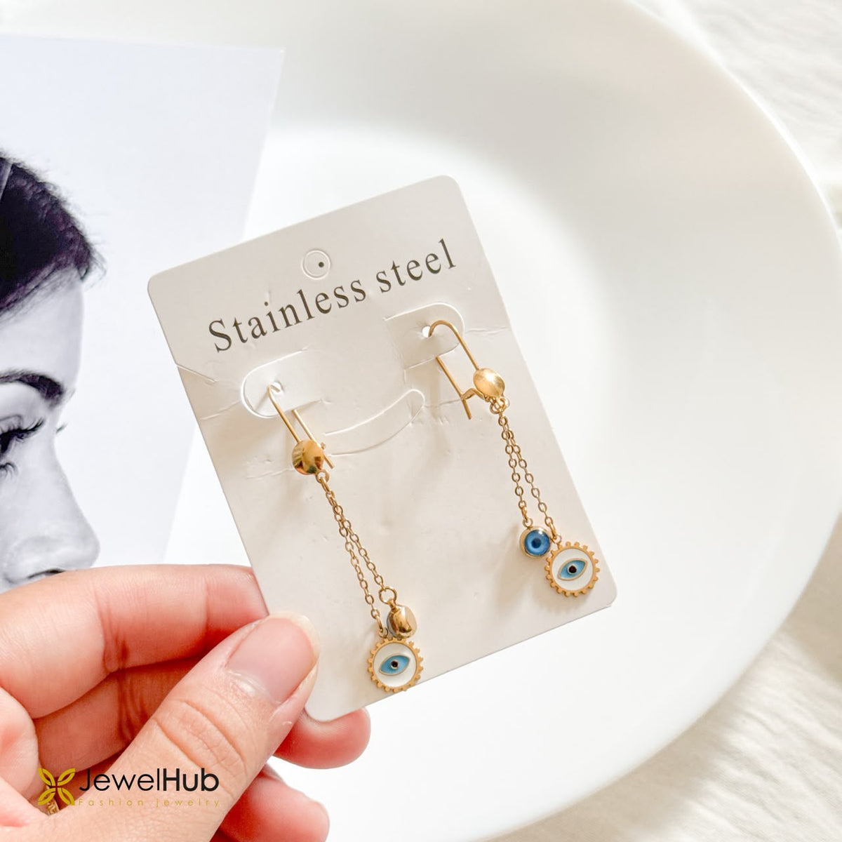Evil Eye Dangle Earrings