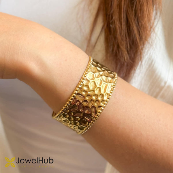 Hammered Gold Bangle