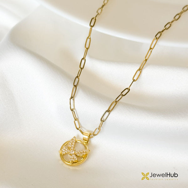 Paperclip Butterfly Pendant