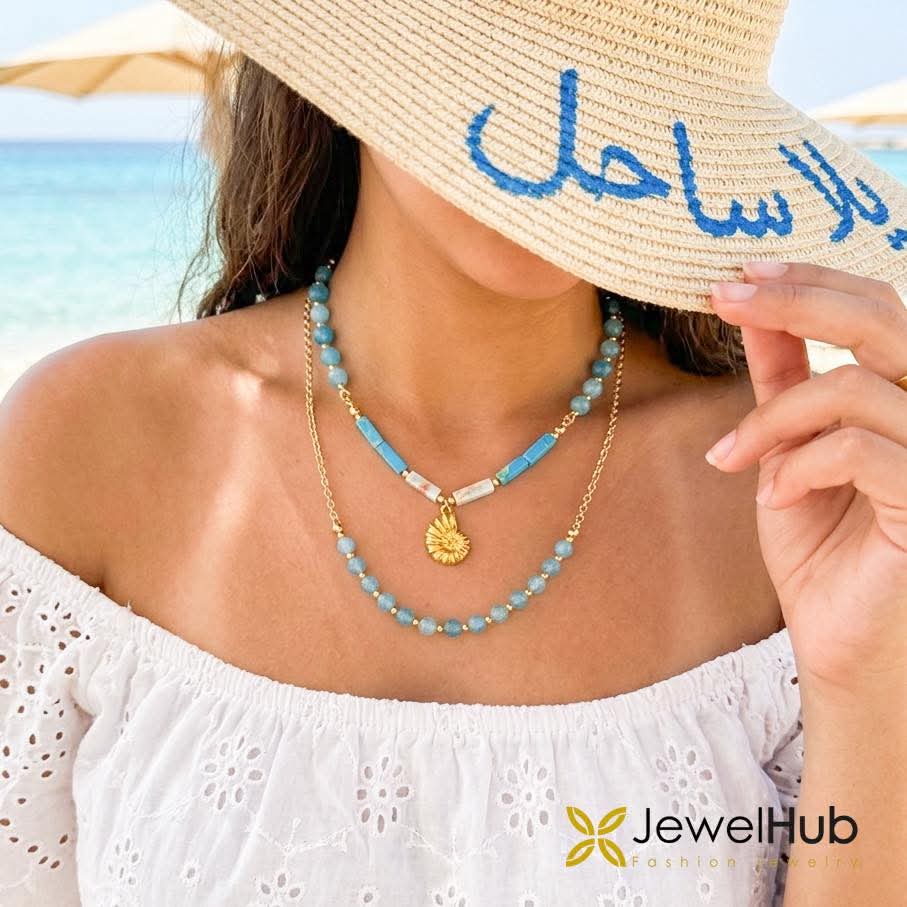 Seashell & Turquoise Necklace