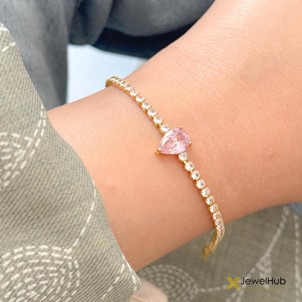 CZ Tear Tennis Bracelet