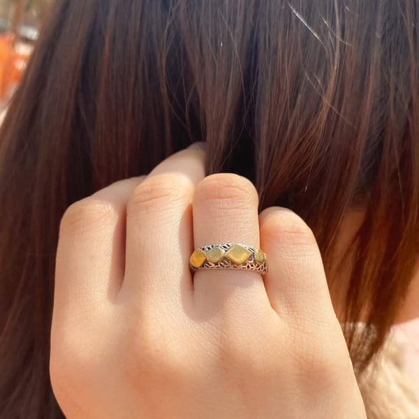 خاتم فضة هندسي