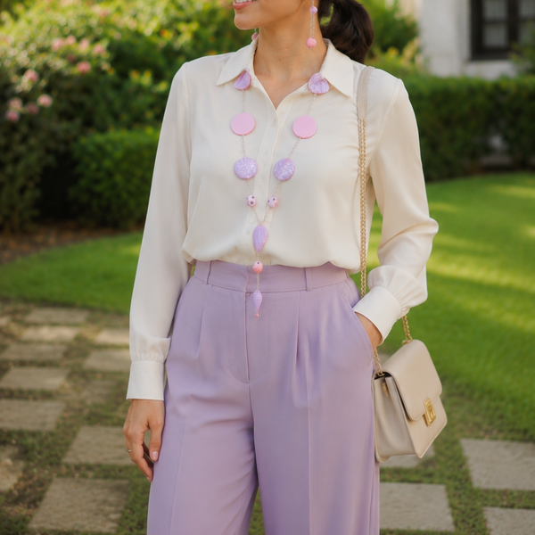 Lavender Bloom Y-Necklace