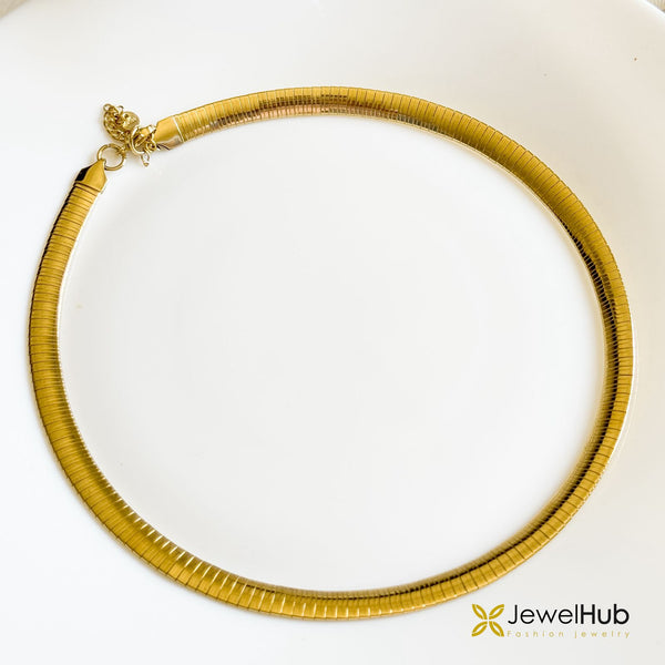 Bold Gold Liquid Choker Necklace