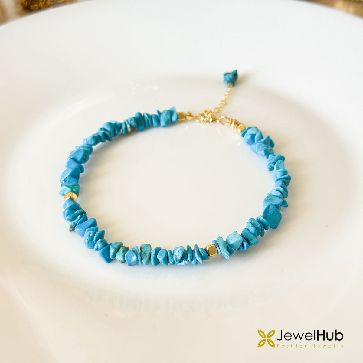 Turquoise Stone Anklet  Handmade