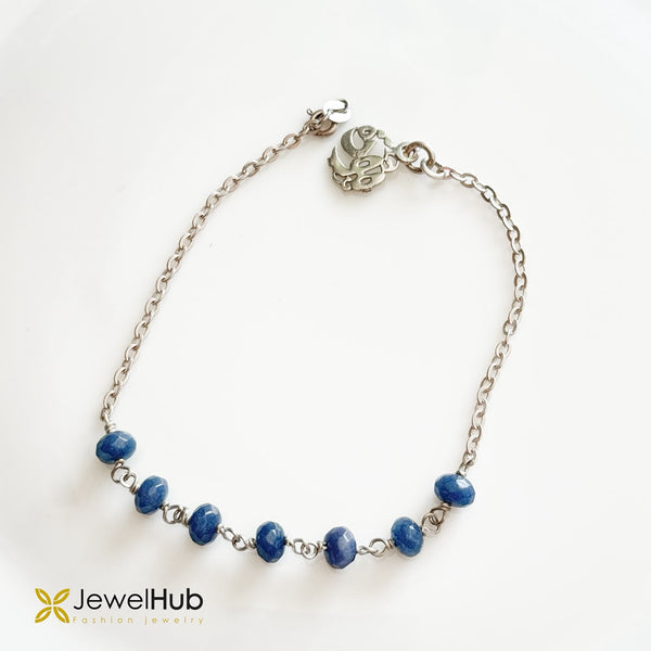 Arabic Calligraphy مودة Silver Bar Chain Bracelet