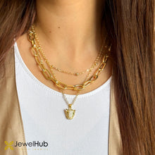 Load image into Gallery viewer, Triple Layers Necklace With Jaguar Pendant