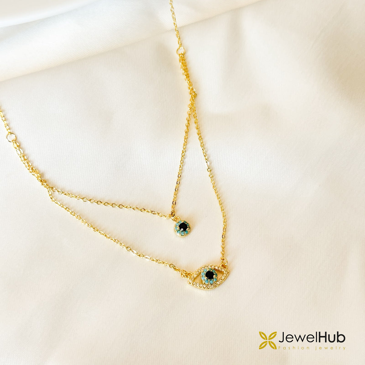 Two layer Evil Eye Necklace