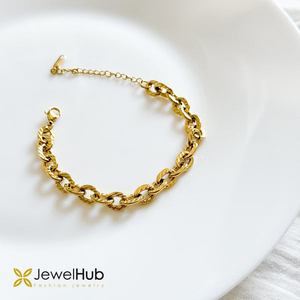Oval Cable Link Bracelet