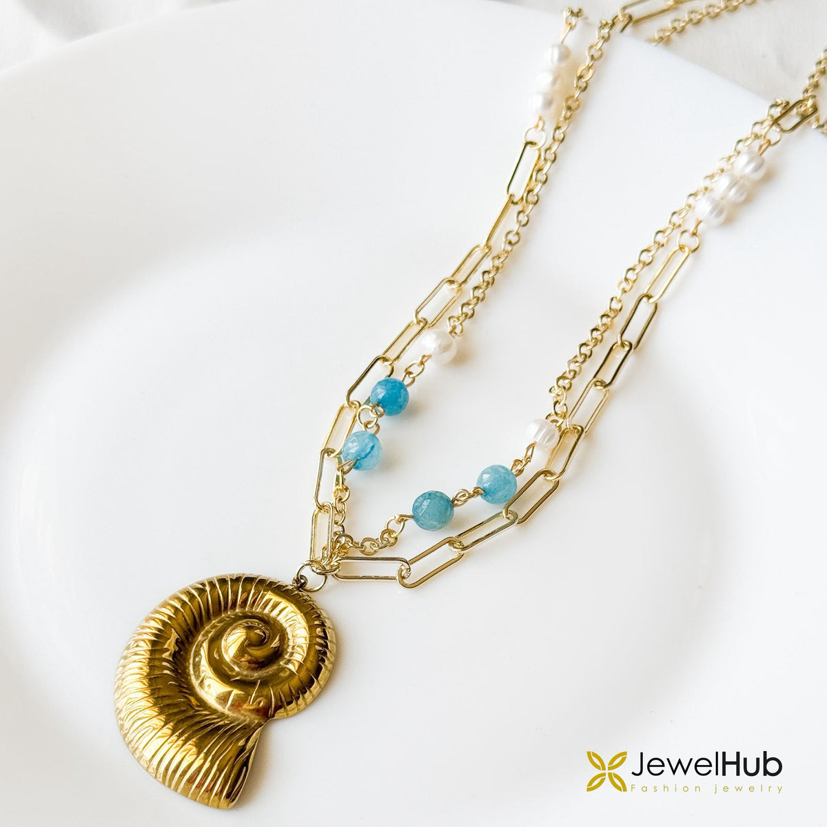 Golden Nautilus Necklace
