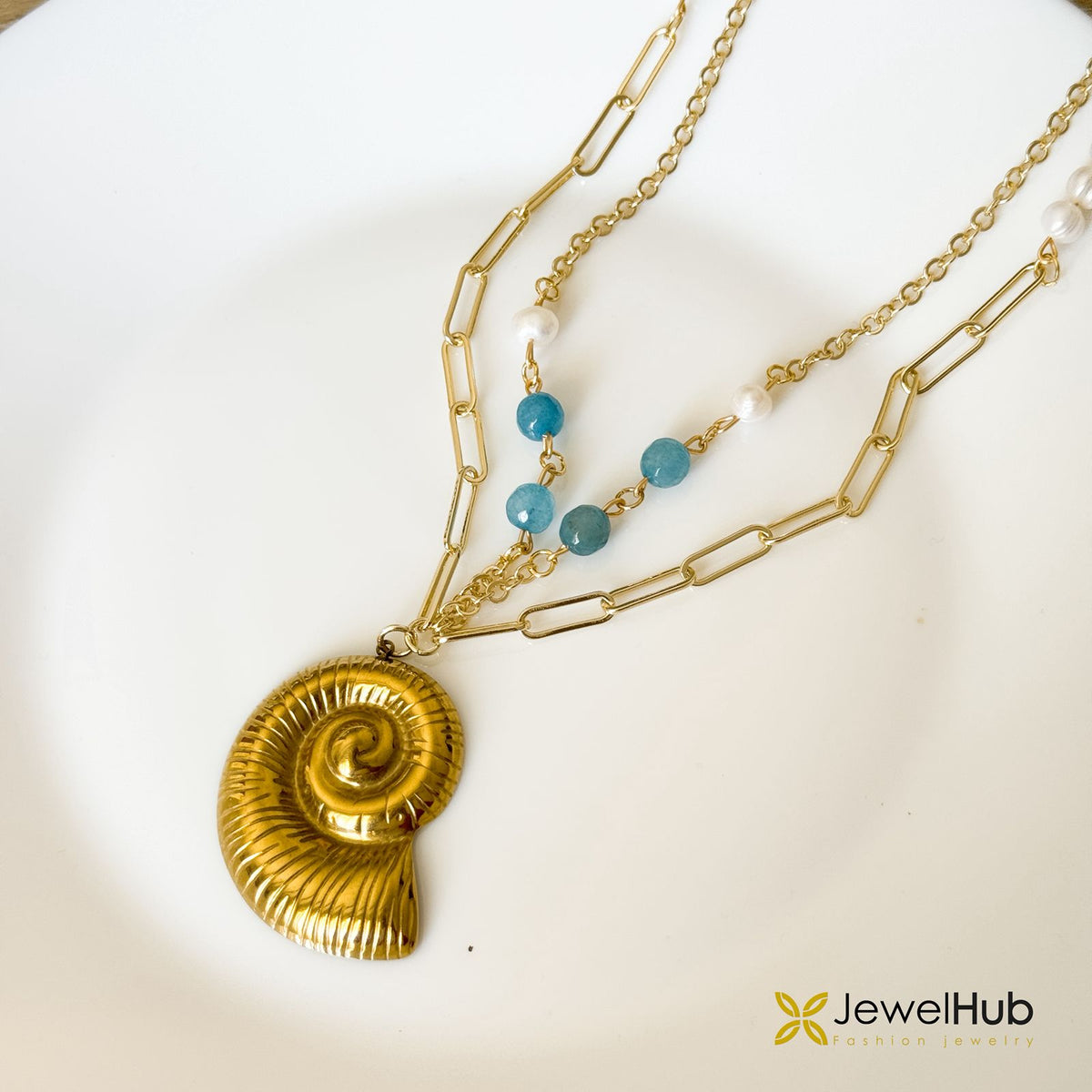 Golden Nautilus Necklace