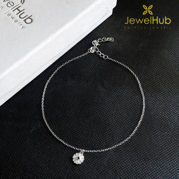Minimalist Floral Charm Anklet