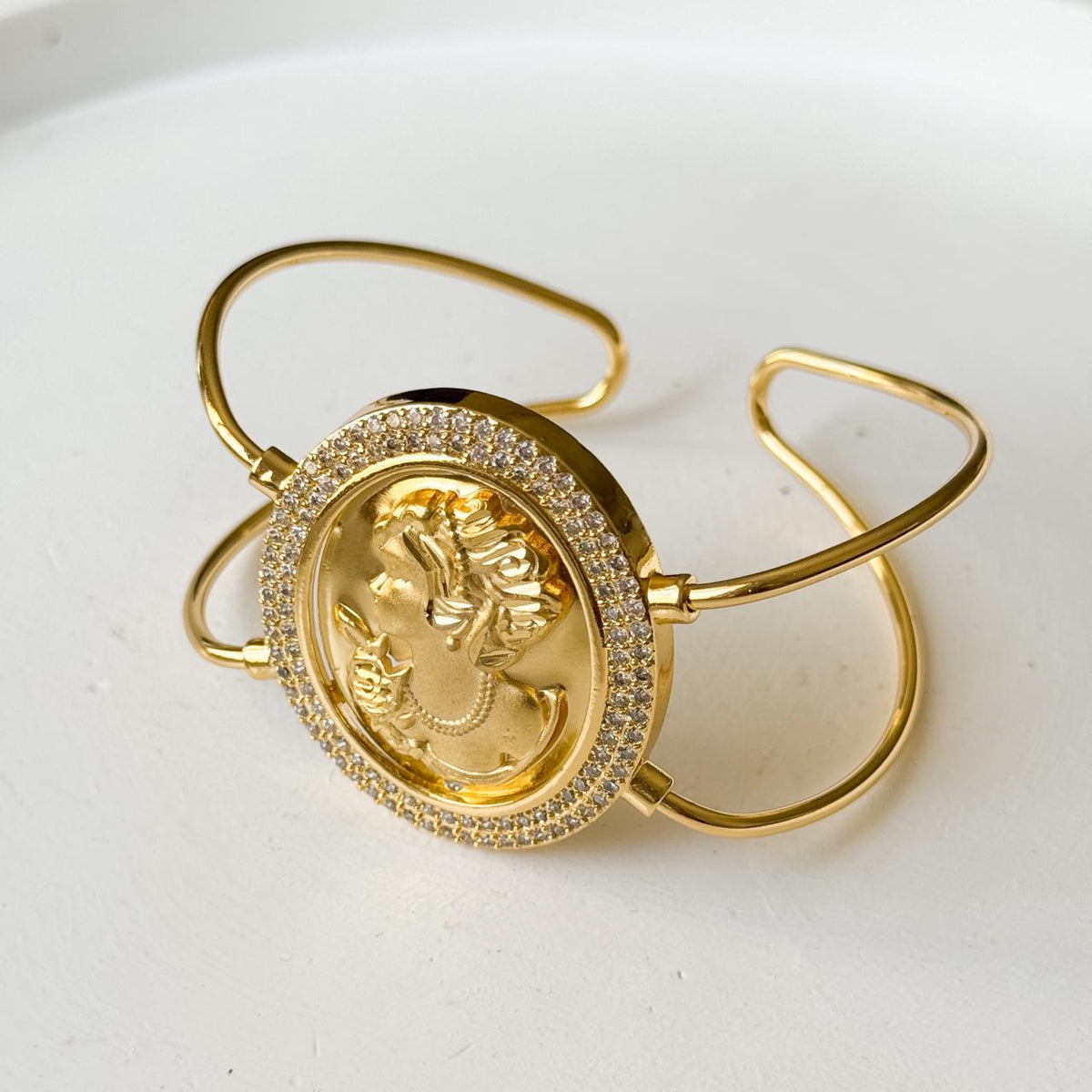 Cameo CZ Necklace/ Bangle