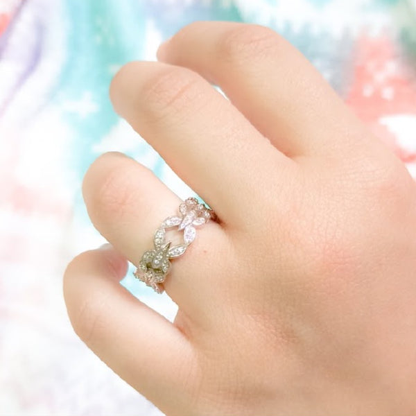Infinity Butterflies Ring Silver 925