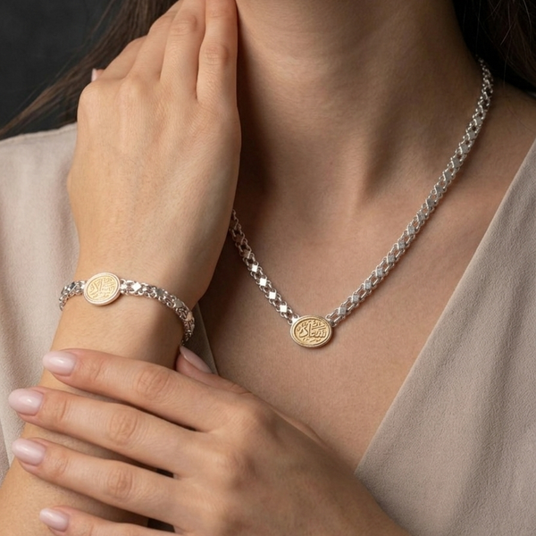 Eternity Pendant Silver Set