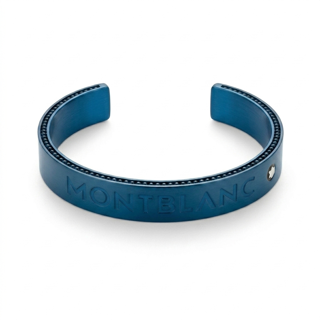 Men’s Blue Bangle Matte Finish Cuff