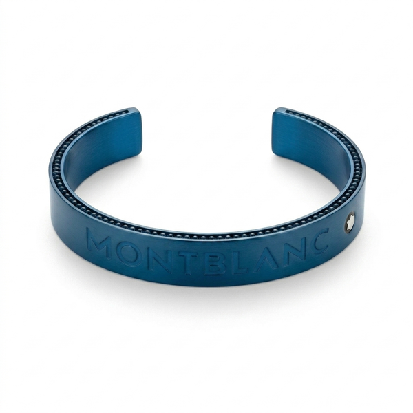 Men’s Blue Bangle Matte Finish Cuff