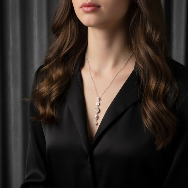 Drop Geometric Necklace