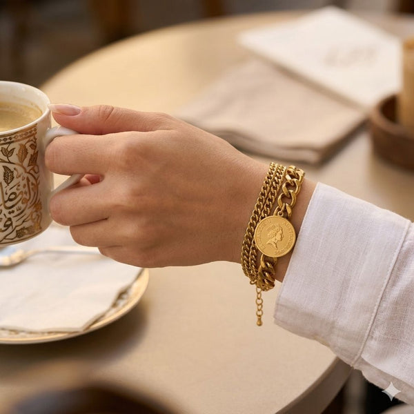 Coin Layered Bracelet