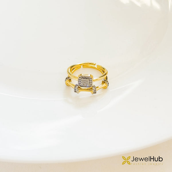 Dual Horizon Geometric Square Ring