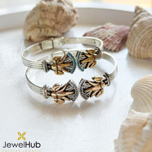 Load image into Gallery viewer, Lotus Bangle Sterling Silver
