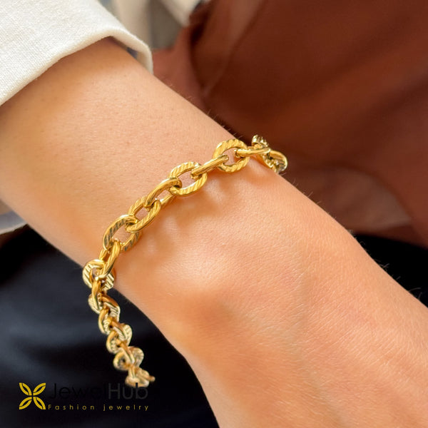 Oval Cable Link Bracelet