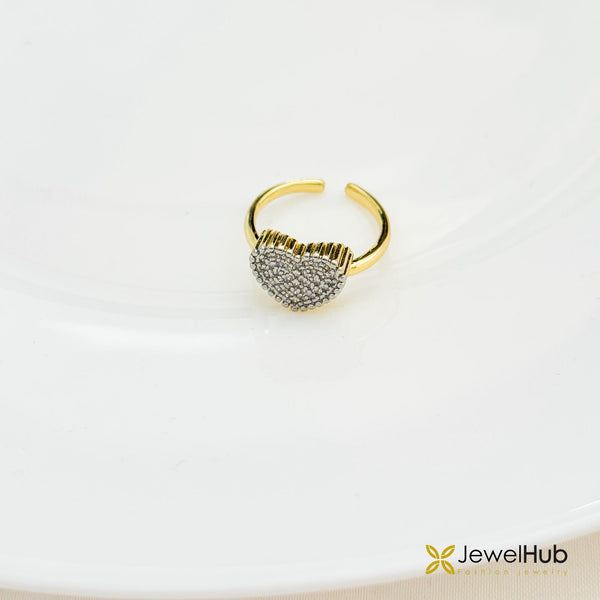 Amora Pavé Heart Open Ring
