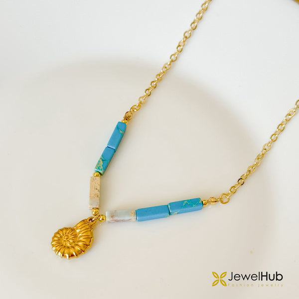 Seashell & Turquoise Necklace