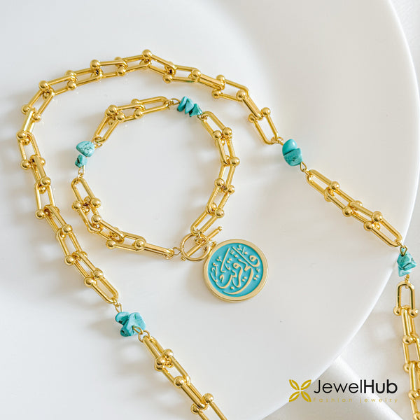 فاني قريب Turquoise U-link Set