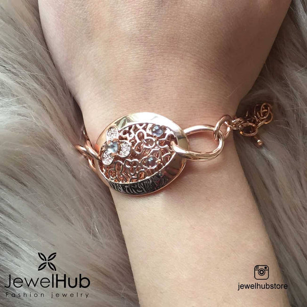 Vintage Rose Gold Statement Bracelet for Women