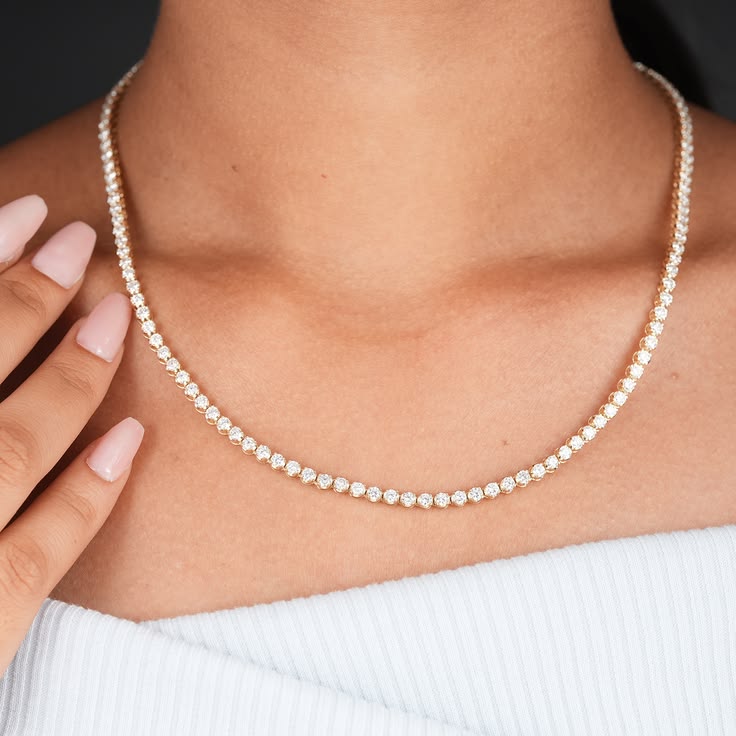 Classic Tennis Necklace Silver 925