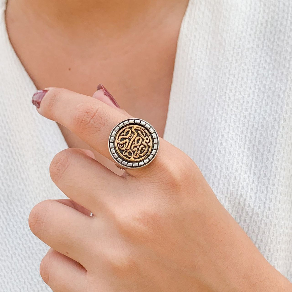 الراضي لمن يرضى خاتم الفضة الاسترليني