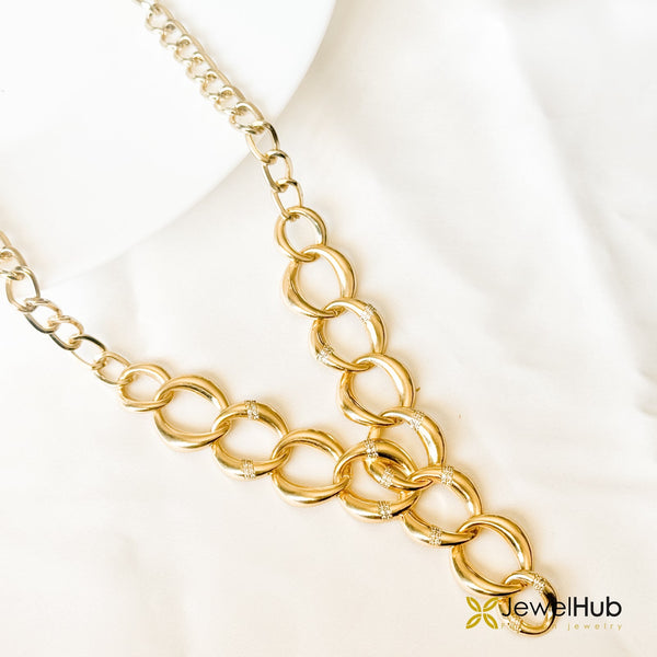 Gold Y-Lariat Chain Necklace