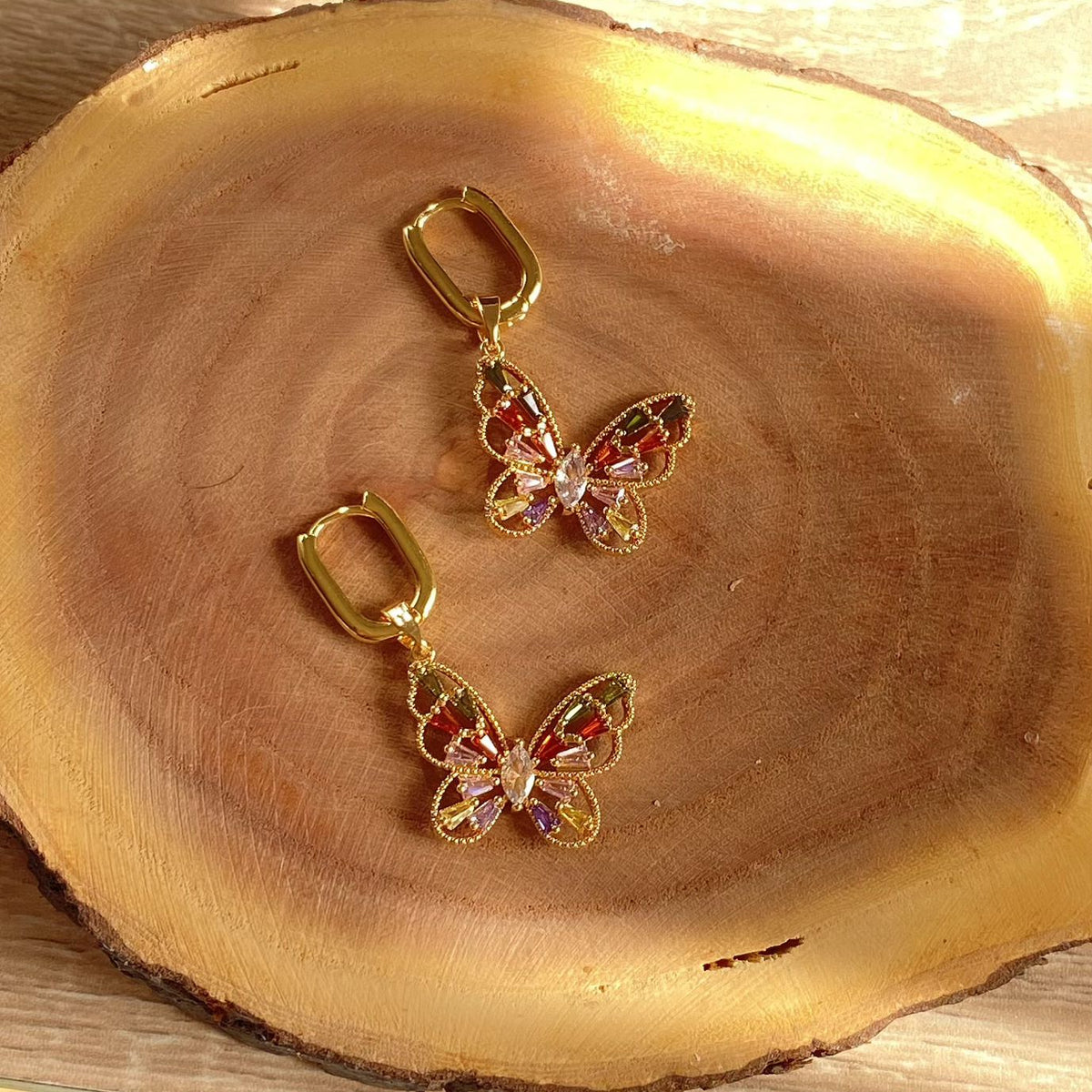 Gemstone Flutter Earrings